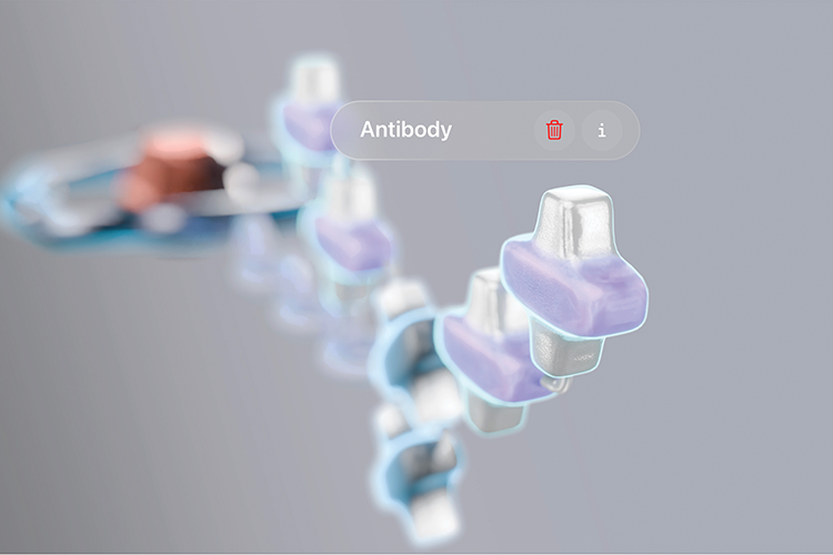 Detail ansickt eines Radiotracer mit Label