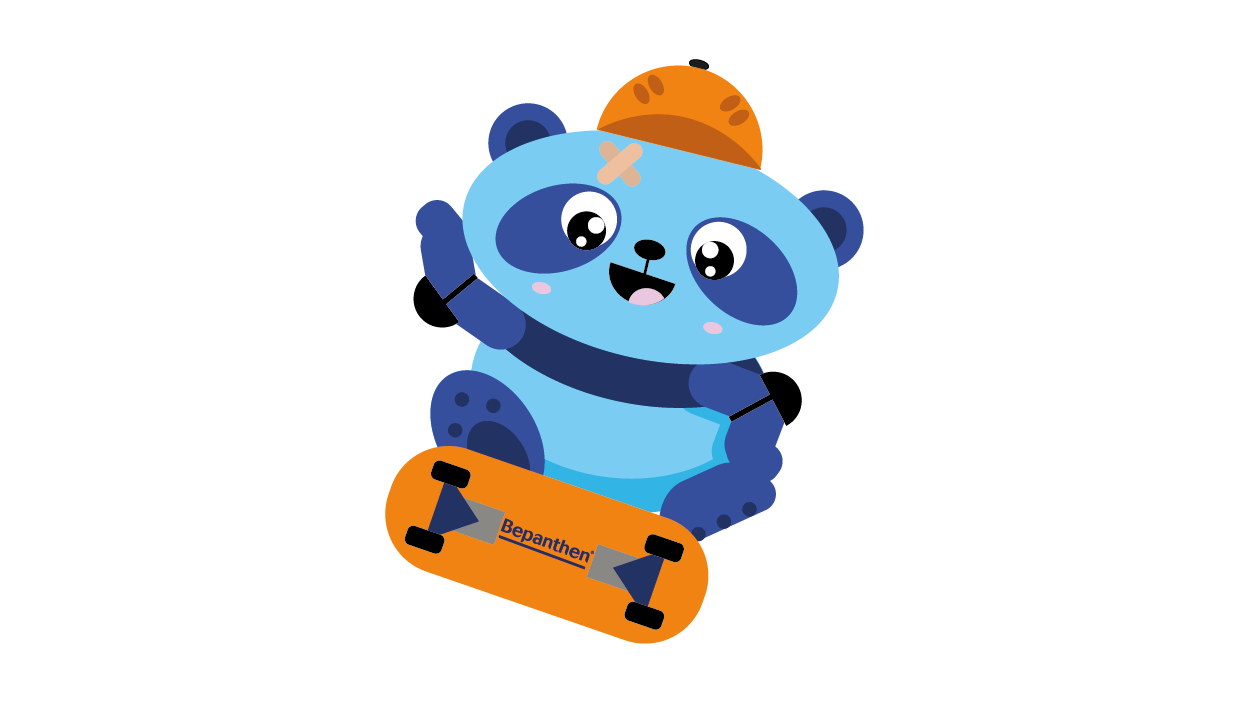 Bepanda auf Skateboard