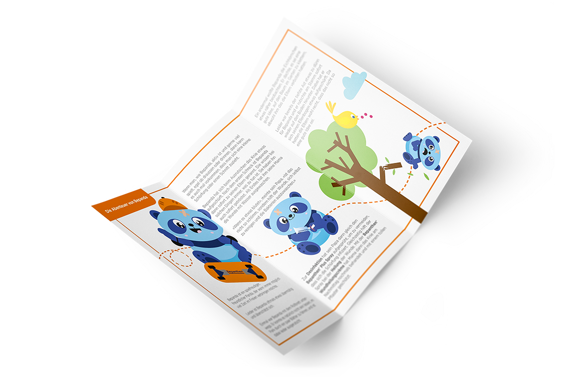 Mockup der Tri-fold Brochure